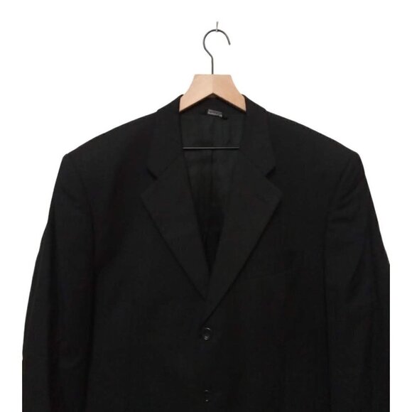 Gianni Manzoni Tendenza Black Single Breasted Italian Wool Blazer Sz 44R - Picture 3 of 9